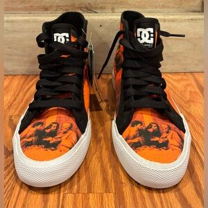 DC Shoes Andy Warhol Last Supper Manual Hi NWT Mens 6 Blk/Org High Top Sneakers